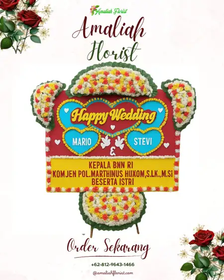 Papan Bunga Pernikahan Tanara